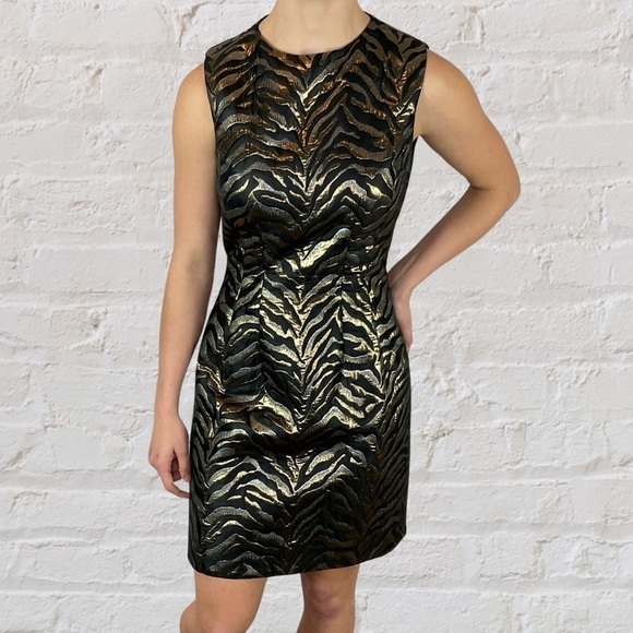 Roberto Cavalli stunning gold & black print dress - Picture 5 of 11